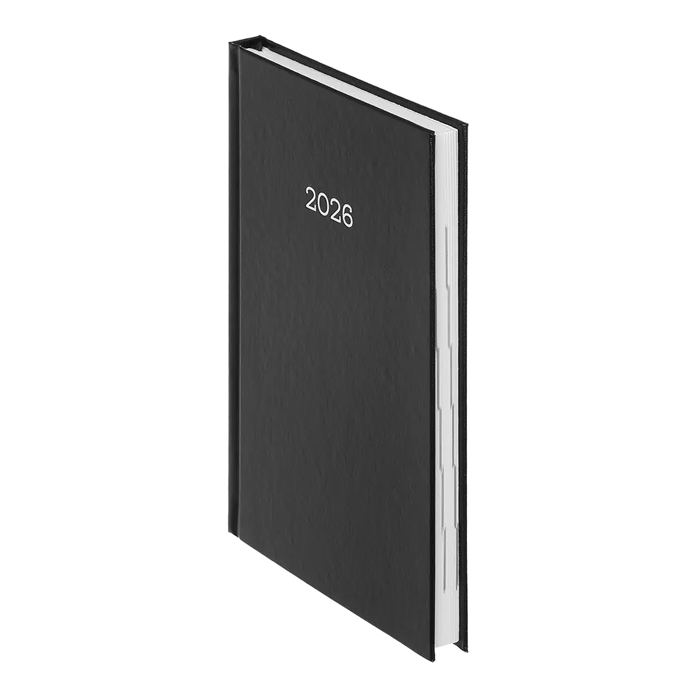 Щоденник датований Buromax Simple 2026 A5 бумвініл чорний (BM.21166-01) - фото 2