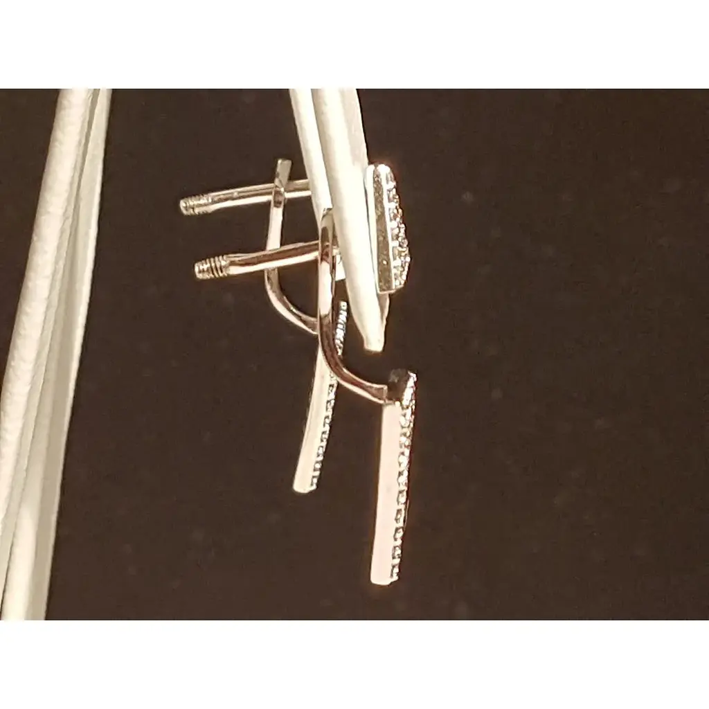 Серебряные серьги-джекеты Qvaliz с фианитами. 902-00981 - фото 3