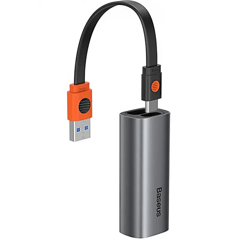 Переходник USB-A to RJ45 Baseus Steel Cannon Series Bidirectional Gigabit LAN Adapter CAHUB-AD0G - фото 2