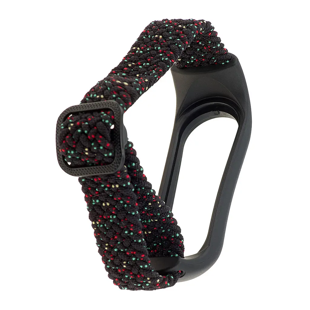 Ремінець Braided Buckle Enhanced Mi Band 3/4/5/6/7 Pollen Чорний - фото 2