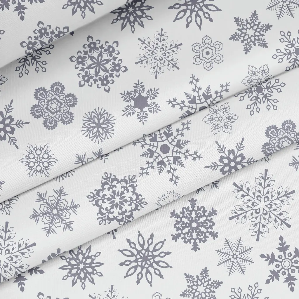 Скатертина на стіл водовідштовхувальна 100х100 SNOWFLAKES CS1 COSAS (4822052362518) - фото 4