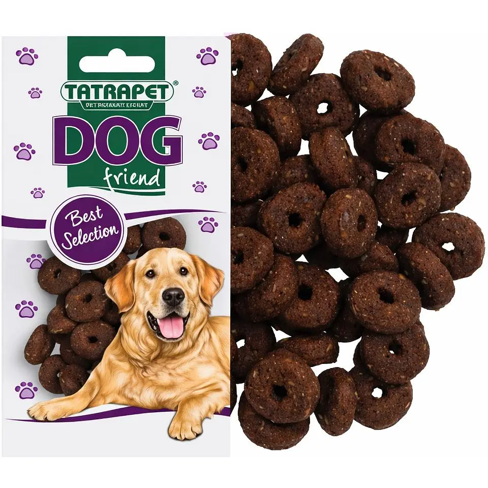 Ласощі для собак TatraPet Dog снеки з яловичини кільця 80 г  - фото 2