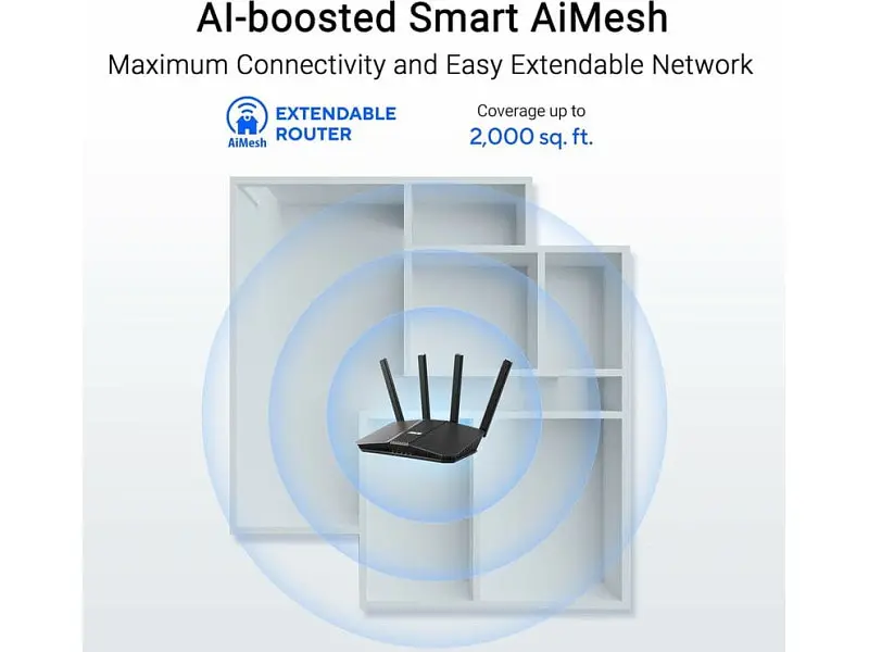 Бездротовий маршрутизатор (роутер) Asus RT-BE55 (90IG0A80-MO3C00) - фото 4