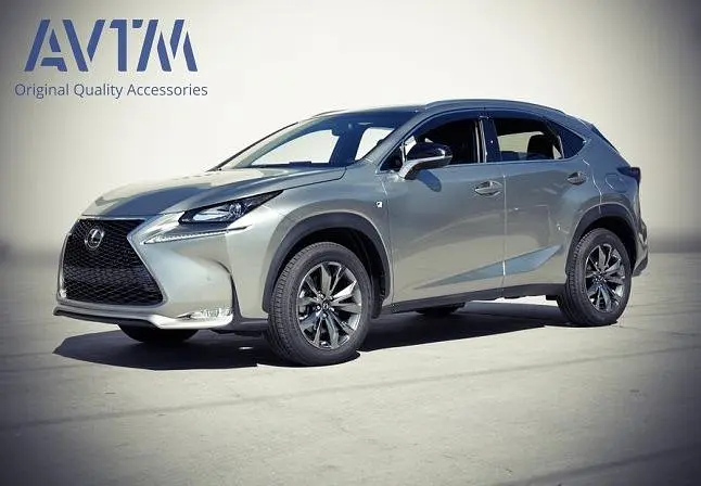 Дефлектори вікон вітровики Lexus NX 2014- з хромом молдингом 4 шт (08611-78810) - фото 3