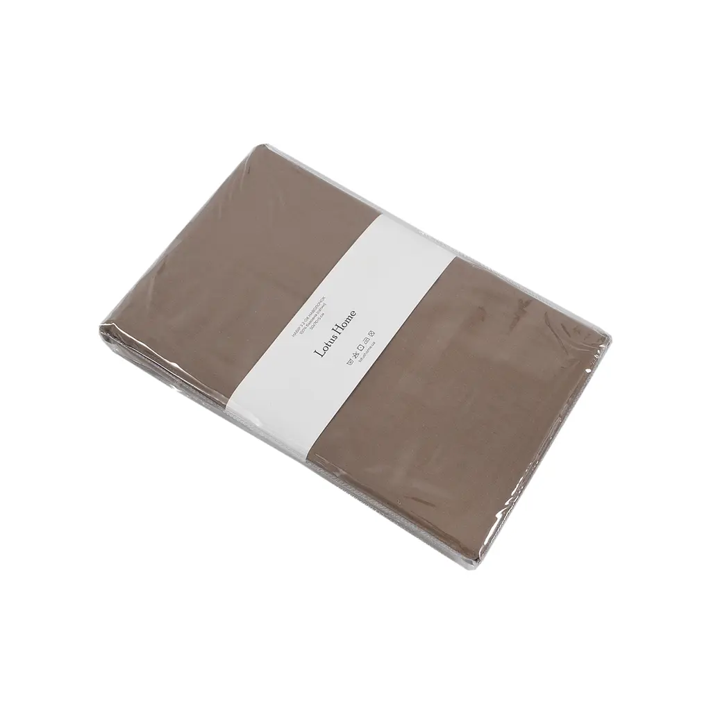 Наволочки сатин Lotus Home - Dakota Modern кофе 50x70+5 (2 шт) - фото 3