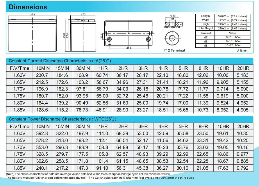 Акумуляторна батарея AGM глибокого розряду Ritar DC-12100 12V 100Ah - фото 2