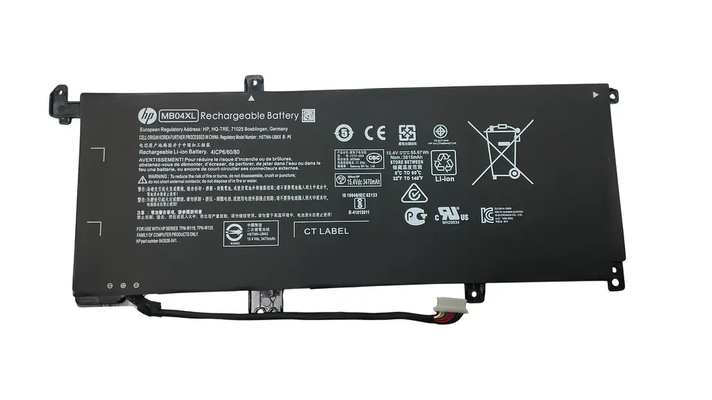 Акумулятор для ноутбука HP Compaq MB04XL Envy x360 15.4V Black 3615 mAh - фото 2