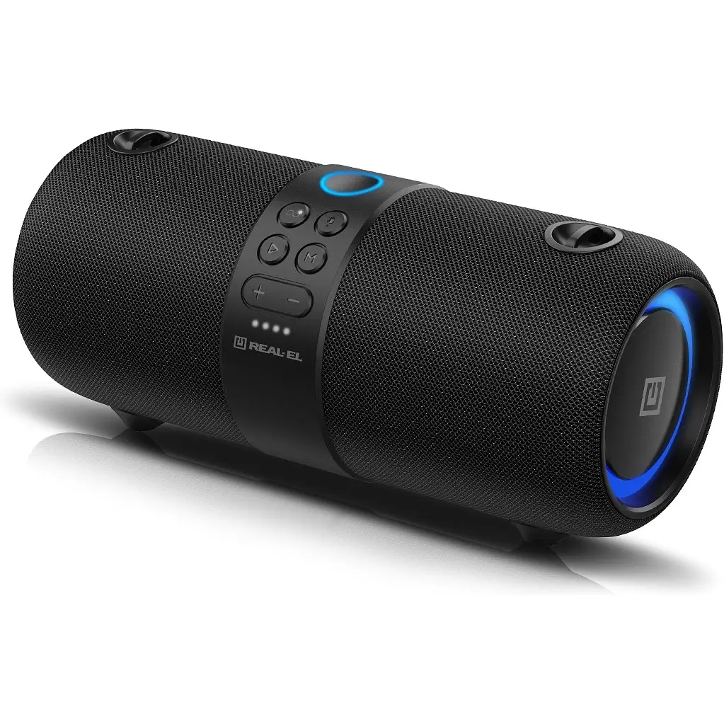Портативна колонка бумбокс REAL-EL X735 Black - фото 4