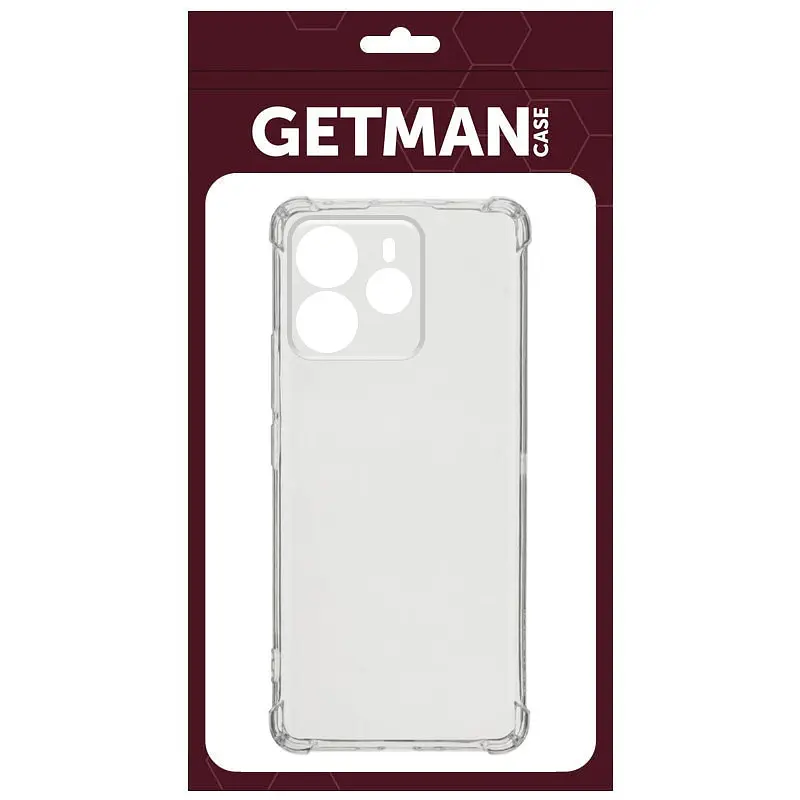 TPU чохол GETMAN Ease logo посилені кути Full Camera для Xiaomi Redmi Note 14 4G (Europe version) Безбарвний (прозорий) - фото 3