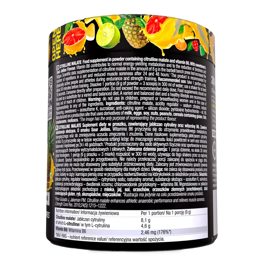 Передтренік Olimp Citrulline Malate кислі мармеладки 200 г (Ф001644) - фото 3