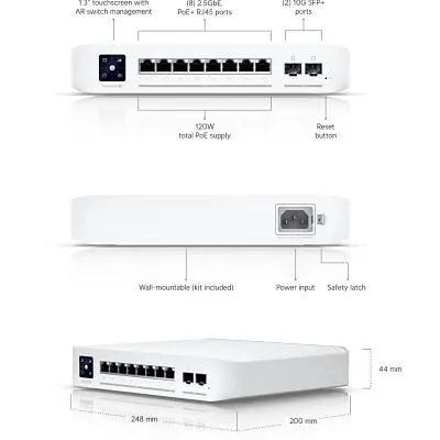 Комутатор мережевий Ubiquiti (USW-PRO-8-POE) - фото 8
