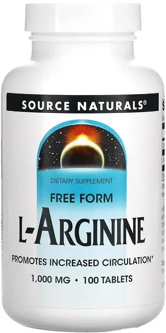 Аргінін Source Naturals L-Arginine 1000 мг 100 таб
