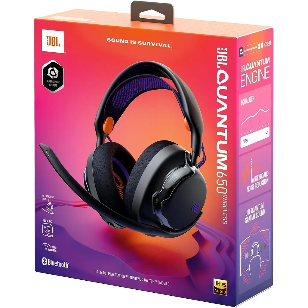 Ігрові навушники JBL Quantum 650 Black (JBLQTUM650BLK) [166232] - фото 10