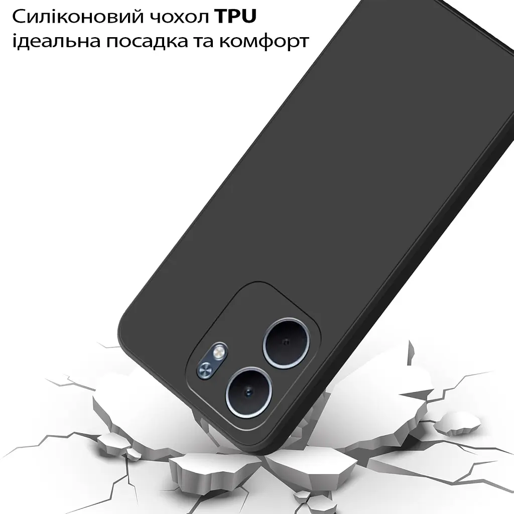 Чохол до мобільного телефона BeCover Silicone Oppo A5x 4G/5G Black (713788) - фото 2