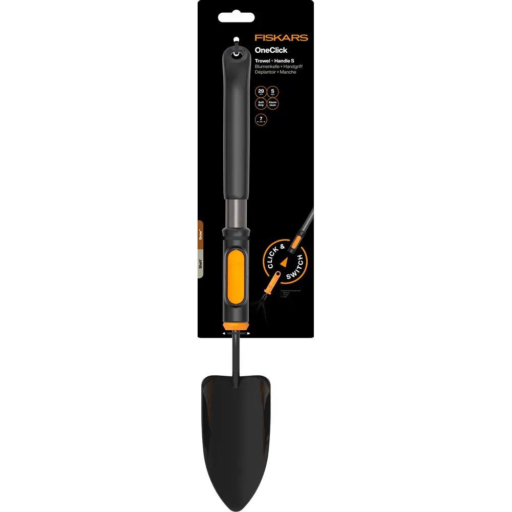 Совок для квітів Fiskars OneClick 7,3 см + ручка 29 см (1080722) - фото 3