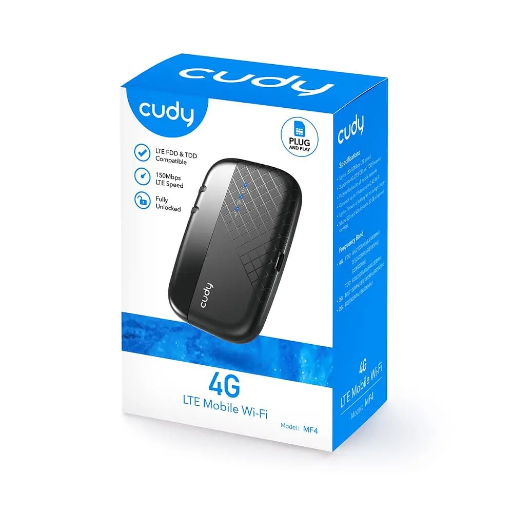 Мобільний 4G LTE WiFi-маршрутизатор Cudy MF4 CAT4 з акумуляторною батареєю 2000mAh (73-00532) - фото 5