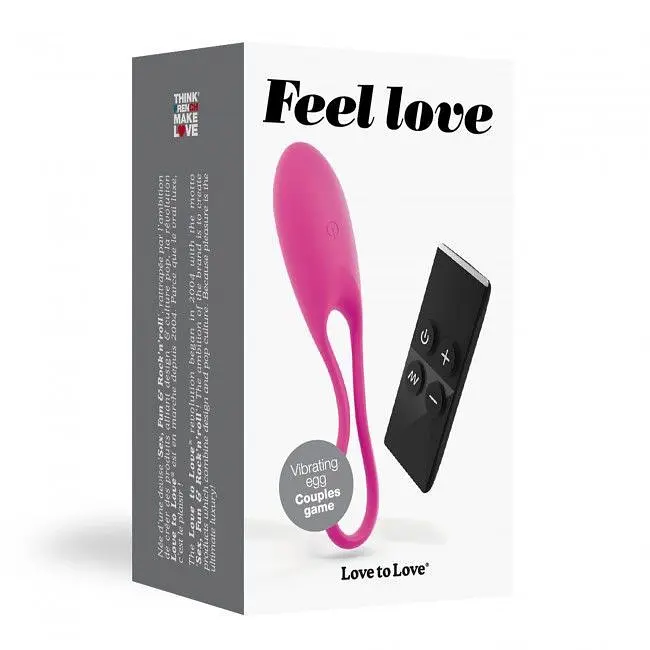 Віброяйце Love To Love Feel Love Pink з пультом ДК та регулюванням інтенсивності - фото 3