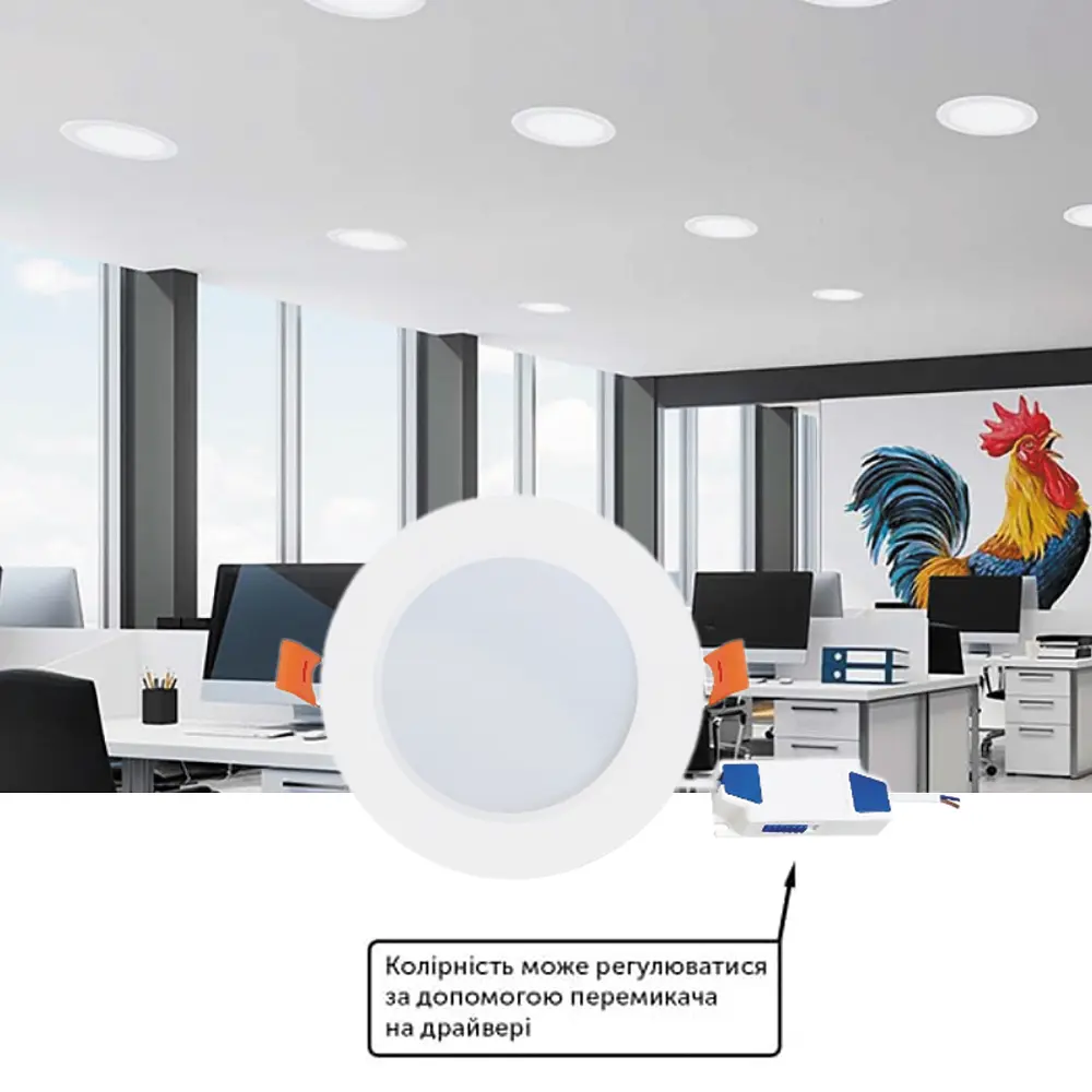 Светодиодный светильник Horoz Electric Alexa-12 3CCT 12W черный (3000K-4000K-6500K) - фото 5