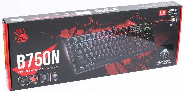 Клавіатура Bloody B750N (Black) [78680] - фото 4