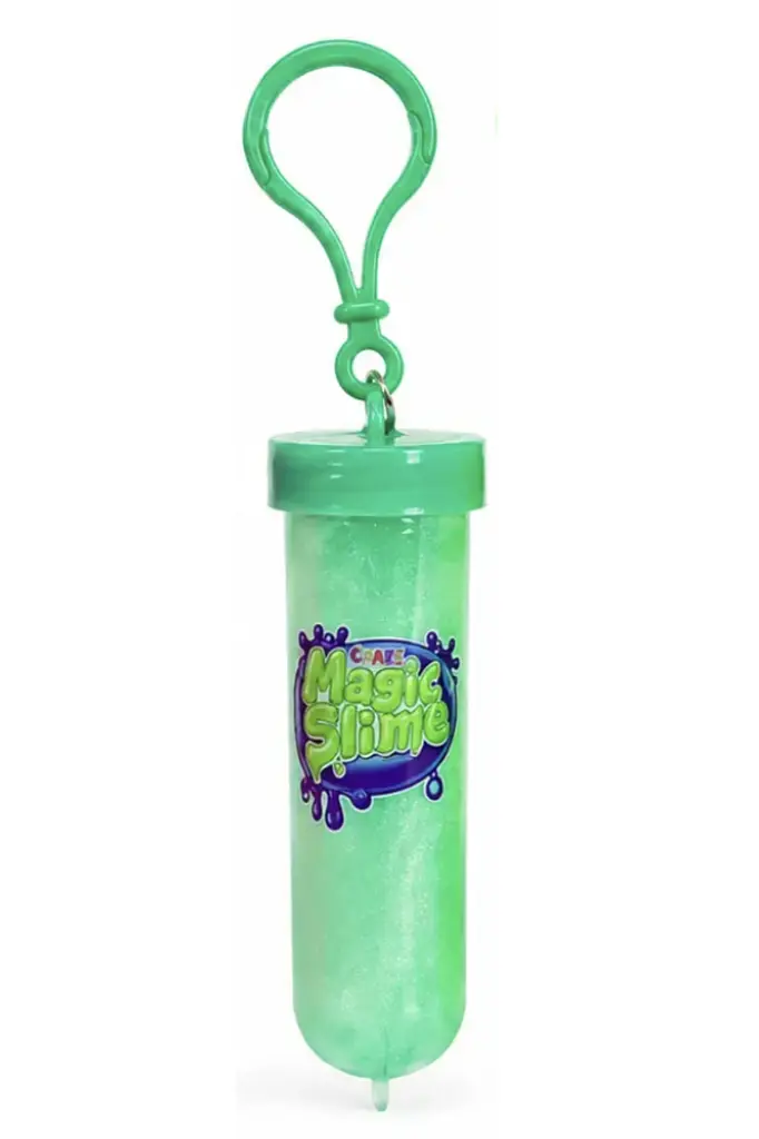 Слайм Craze Magic Slime у тубі з брелоком антистрес-іграшка зелений із блискітками 20 мл (SKU-291.4)