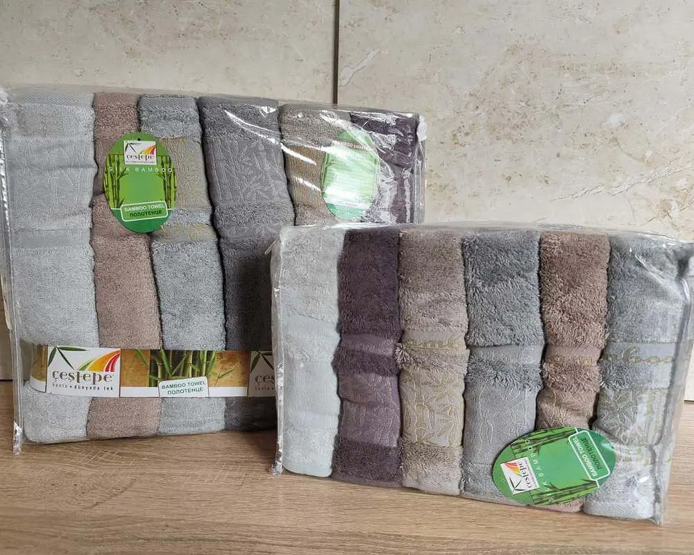 Набір турецьких махрових рушників Cestepe 50х90 6 штук + 70х140 6 штук Bamboo Aymira - фото 4