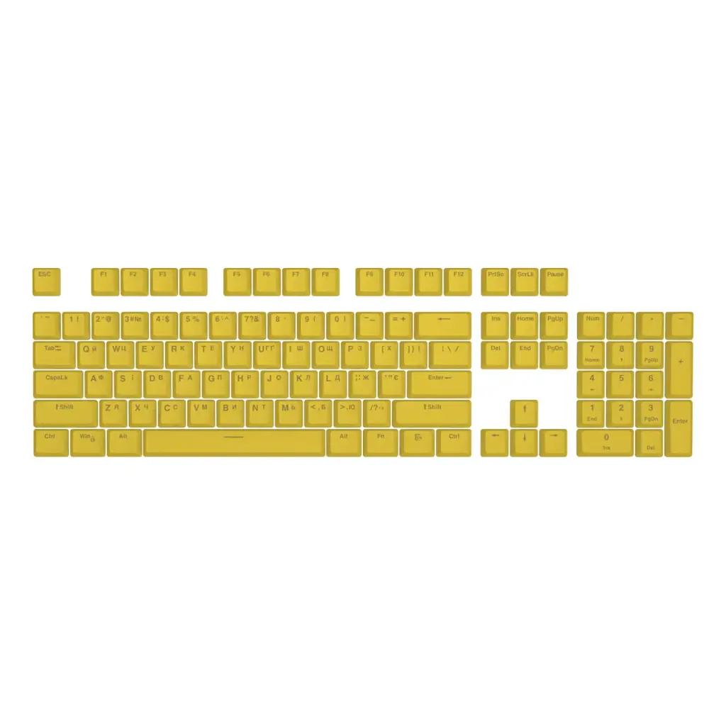 Комплект кейкапів Hator First Ukrainian PBT Keycaps Yellow (HTS-139)