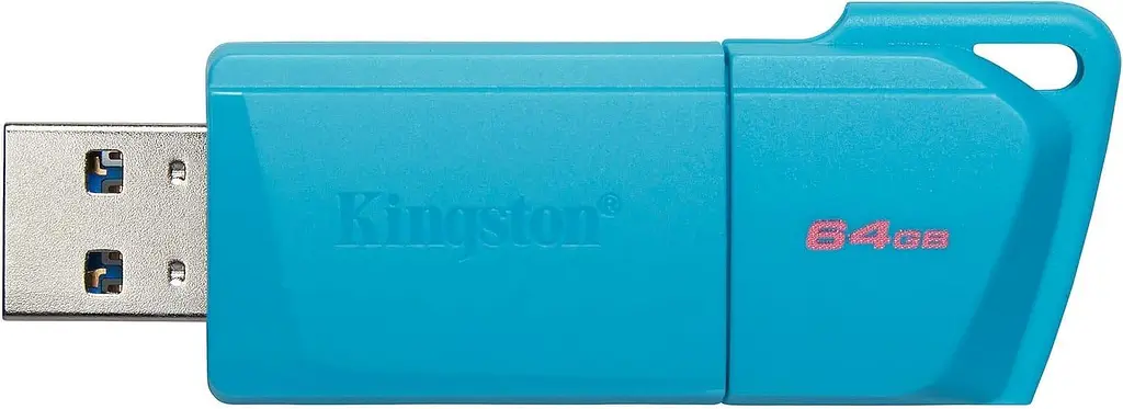 Флеш-накопичувач Kingston USB3.2 64GB DataTraveler Exodia M Aqua Blue (KC-U2L64-7LB) - фото 2