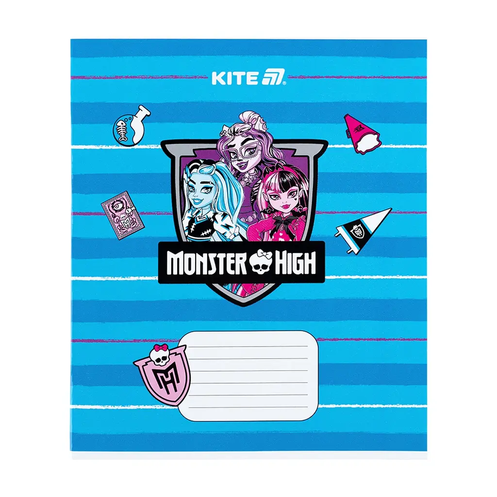 Зошит Kite Monster High, 12 аркушів, коса лінія (MH25-235), в асортименті - фото 2
