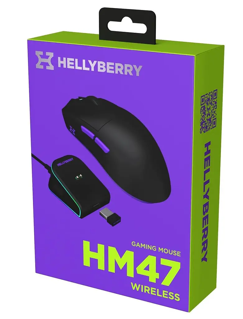 Миша HATOR Hellyberry HM47 Wireless Black Violet (HM47_black_violet) - фото 10