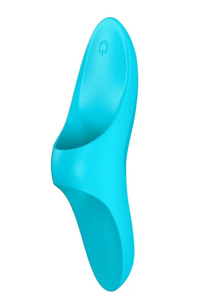 Вібратор Satisfyer Teaser Light Blue на палець, 12х3.5 см блакитний