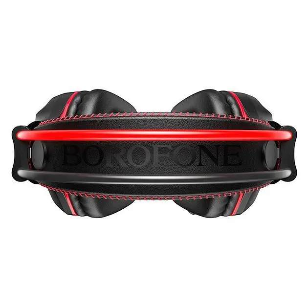Дротова гарнітура Borofone BO101 Racing, USB, 3.5mm, 2m, Чорно-Червоний - фото 4