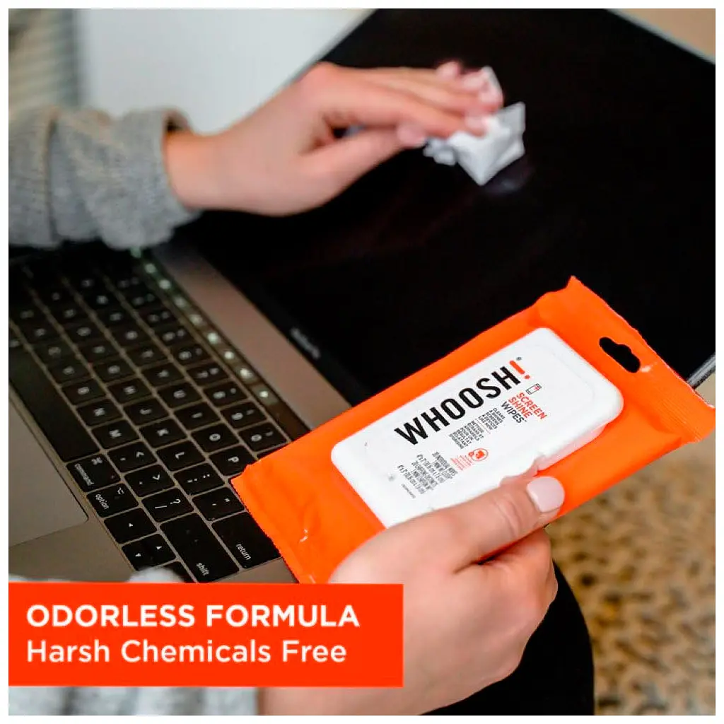 Серветки Whoosh! Screen Shine 20 WIPES 10х7cm + 1microfiber 14х14cm (1FG20WPENFR) - фото 5