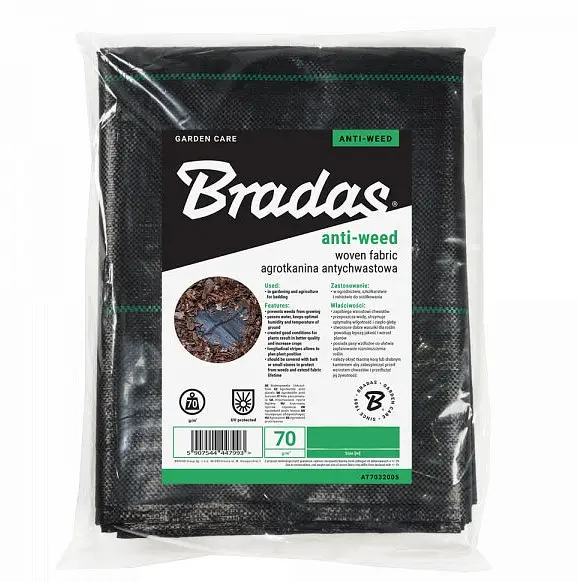 Агротканина проти бур'янів Bradas РР чорний УФ 70 г 1,6 х 5 м (AT7016005)