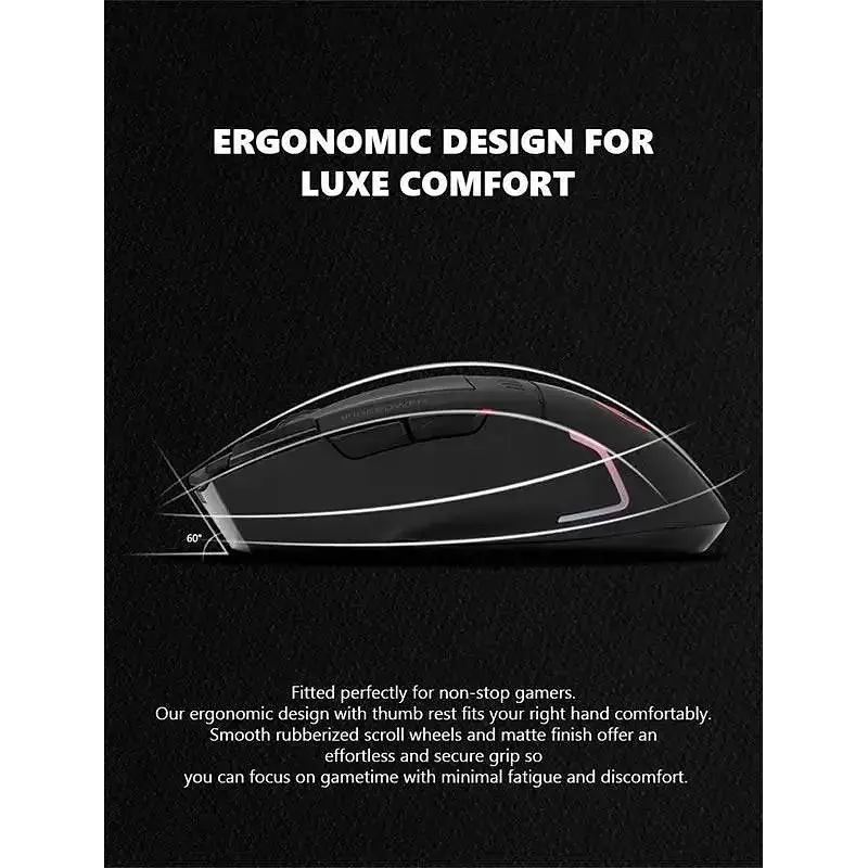 Комп'ютерна миша Marvo M720W бездротова безшумна 6colors-LED 8 кнопок Fast Key 4800 dpi Black - фото 6