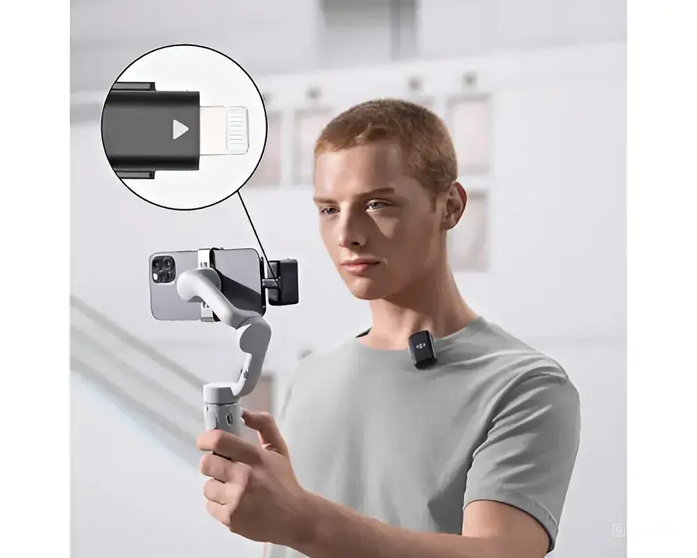 Адаптер-перехідник для мікрофона DJI Mic 1 Lightning, Чорний (CP.RN.00000333.01) - фото 4