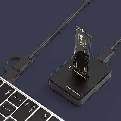 Док-станція для накопичувачів Gembird USB Type-C M.2 SATA NVME SSD (DD-U3M2) - фото 4