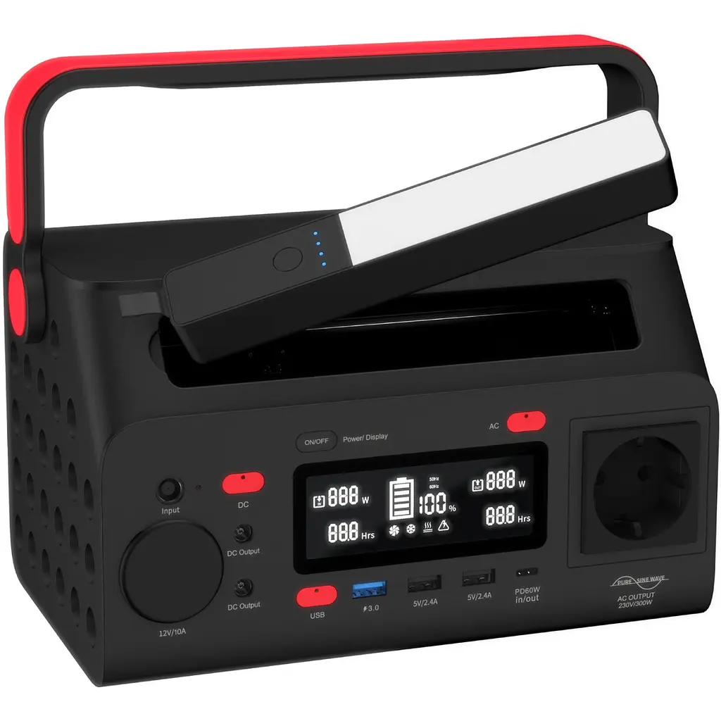 Зарядна станція Energizer 300Вт (293Вт/г) DC, Li-ion, MPPT, QI-10W, USB-C PD 60Вт, ліхтар - фото 2
