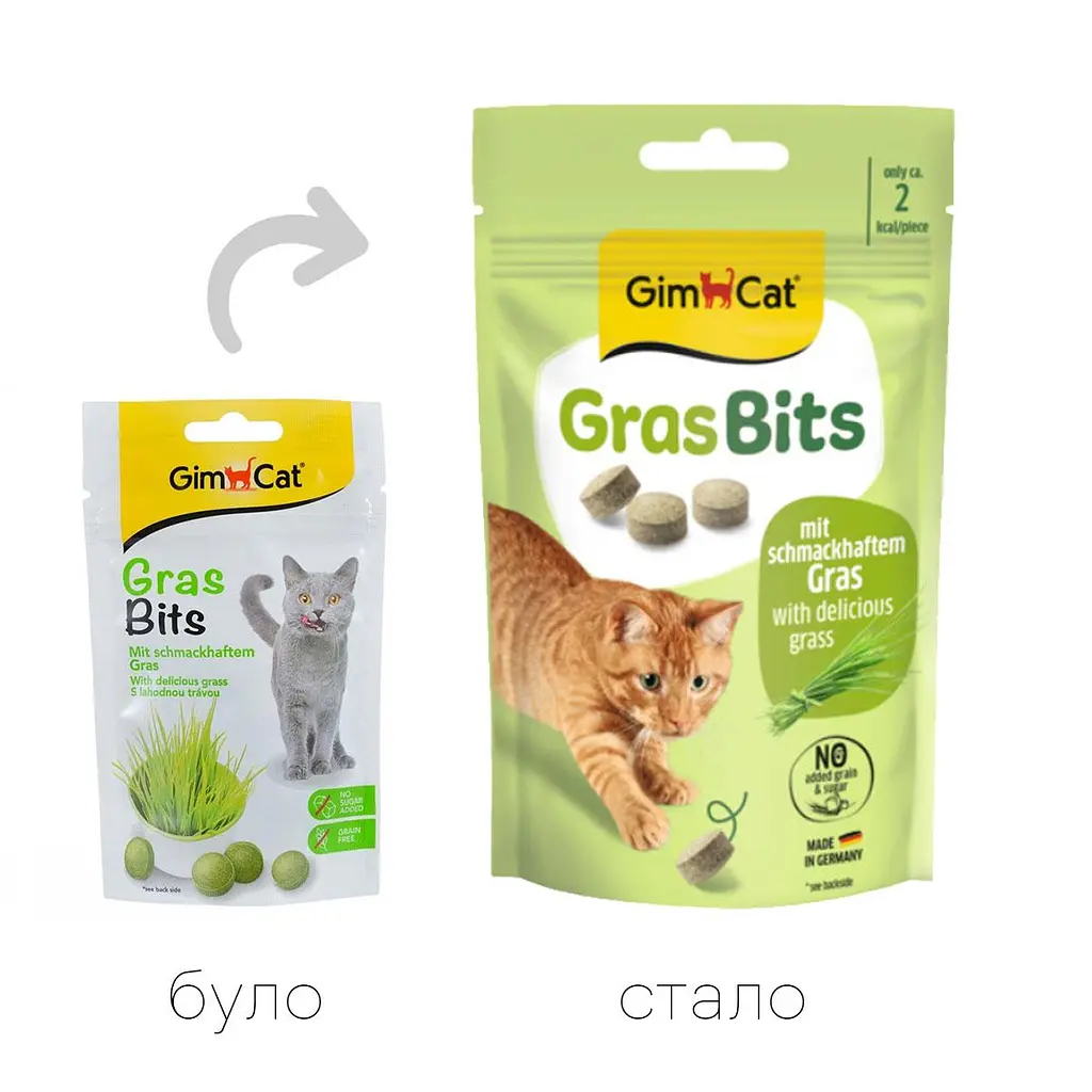 Вітамізовані пігулки для кішок GimCat Gras Bits ДжимКет трав'яні кульки 40 г (G-417653/417271) - фото 2