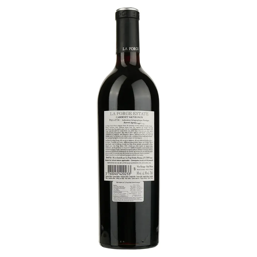 Вино Domaines Paul Mas La Forge Estate Cabernet Sauvignon, красное, сухое, 14%, 0,75 л (8000009268073) - фото 2