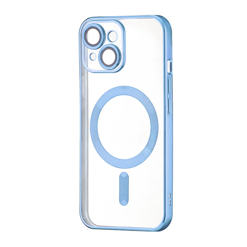 Чохол Ductil Metallic Edge with MagSafe (Protected Camera & Lens) iPhone 15 Light Blue