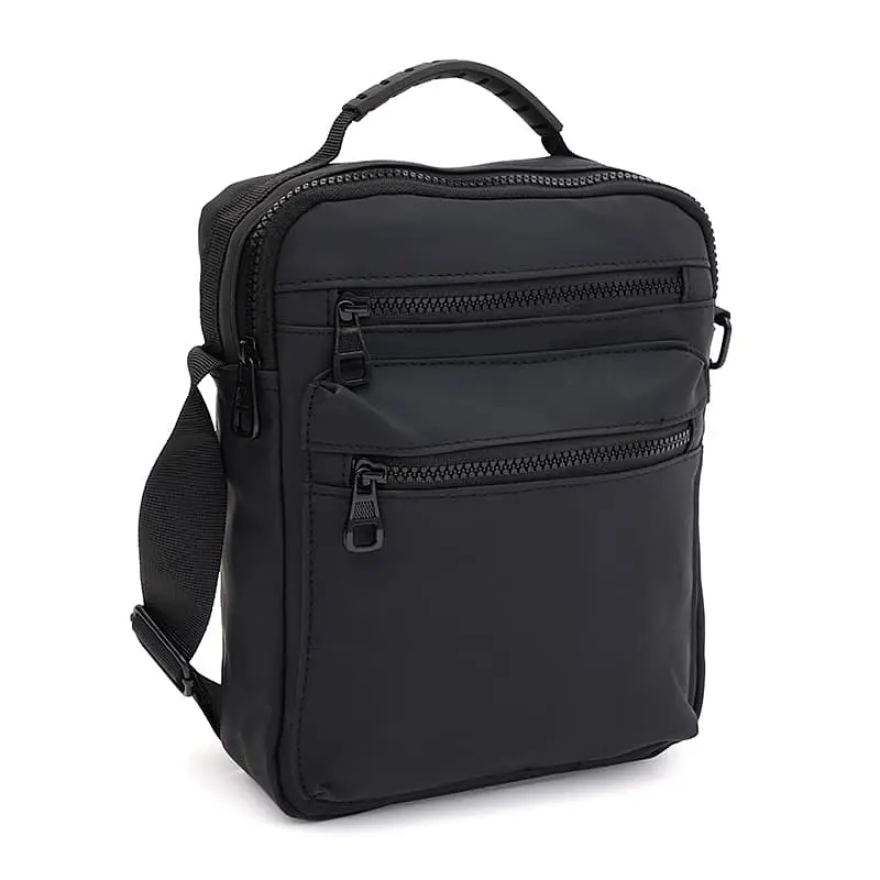 Сумка чоловіча Monsen C1PI879bl-black 25х21х7 см Чорний