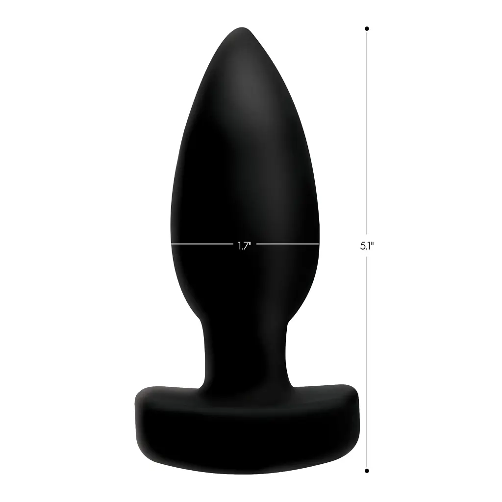Анальна вібропробка з пультом дистанційного керування Ass Thumpers Smooth Vibrating Anal Plug, 13х4.3 см, чорний - фото 4