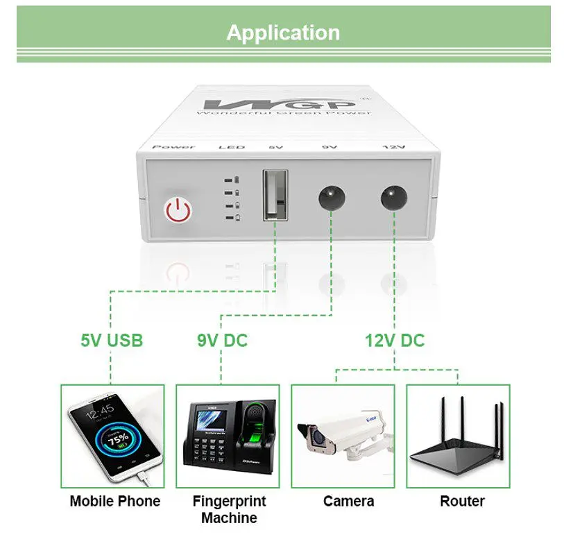 UPS ИБП бесперебойное питание для роутера, терминала GPON/EPON WGP 5V/9V/12V 10400mAh - фото 7