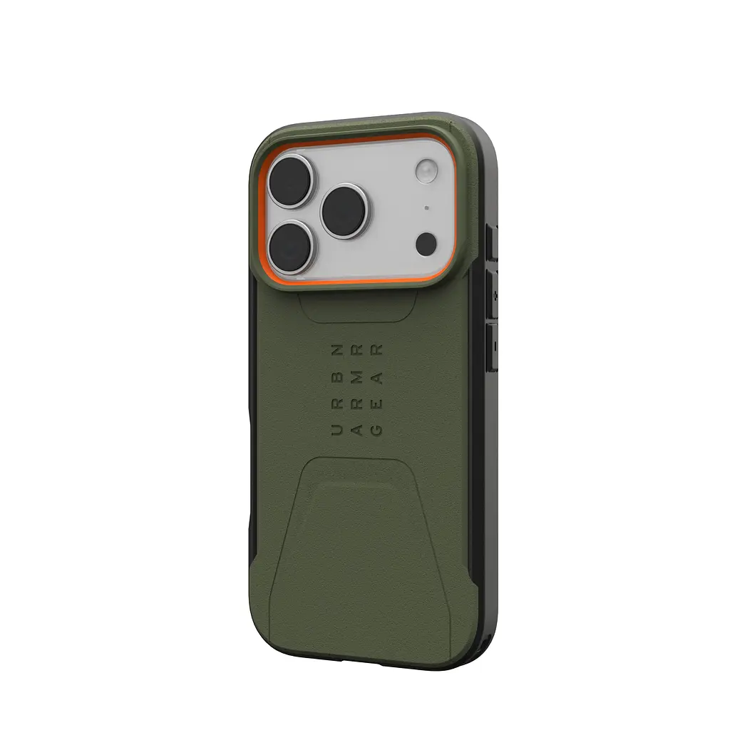 Чохол UAG для iPhone 17 Pro, Civilian MagSafe, Olive/Orange teh0019510 - фото 3