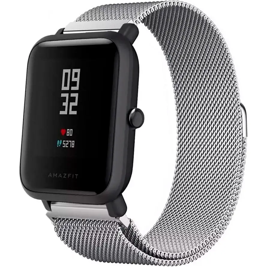 Універсальний ремінець DK Milanes Design Band для Amazfit Bip 20mm Silver [41795] - фото 3