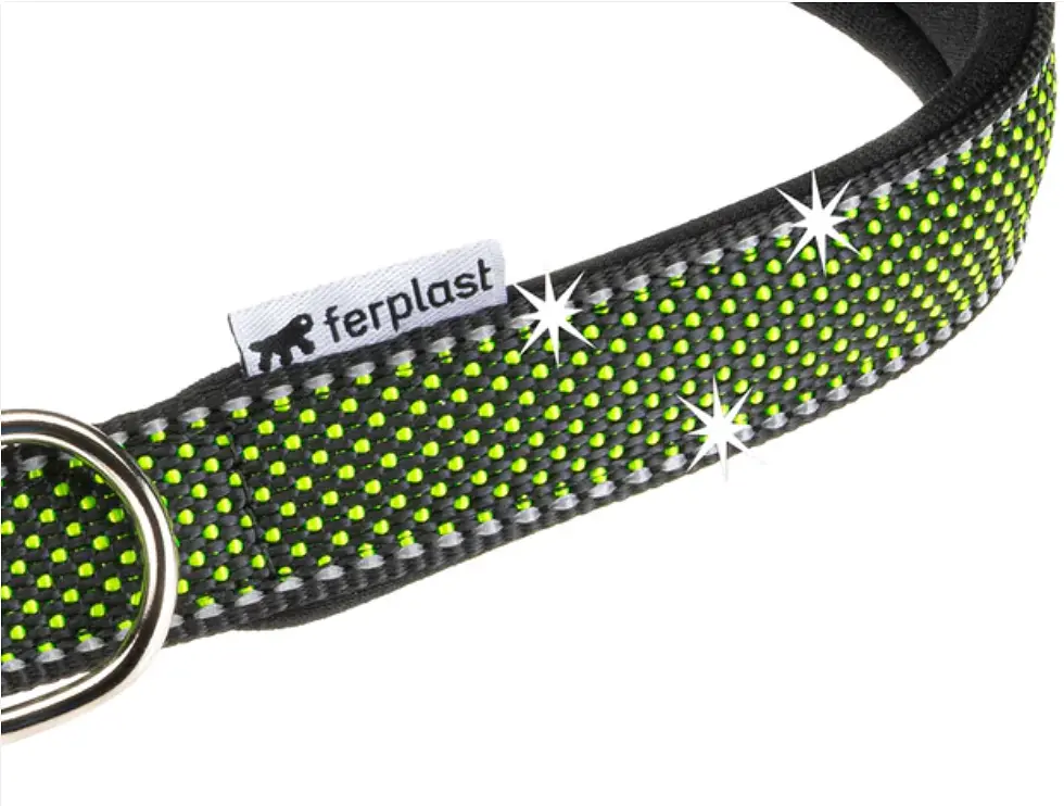 Нашийник для собак Ferplast Daytona Deluxe C25/53 нейлоновий зелено-чорний 2.5х45-53 см 77202317 - фото 3