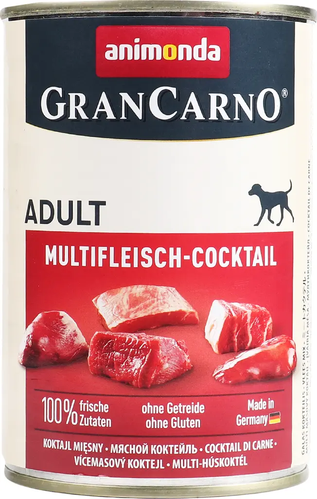 Влажный беззерновой корм для собак Animonda GranCarno Adult Multi Meat Cocktail, мультимясной коктейль, 400 г - фото 4