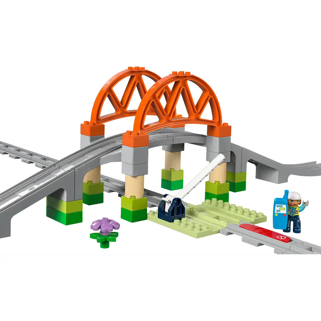 Конструктор LEGO DUPLO Додатковий набір. Залізничний міст і колії 42 деталі (10426) - фото 3