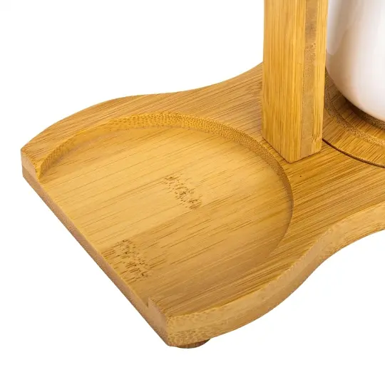 Набір чашок Elisey Дует з бамбуковою підставкою 230 мл 17 см (9184-007)       - фото 5