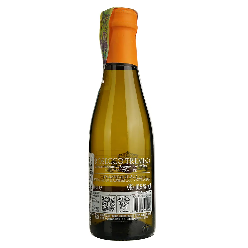 Вино игристое Porta Leone Prosecco DOC Treviso Frizzante белое экстра-брют 0.2 л - фото 2